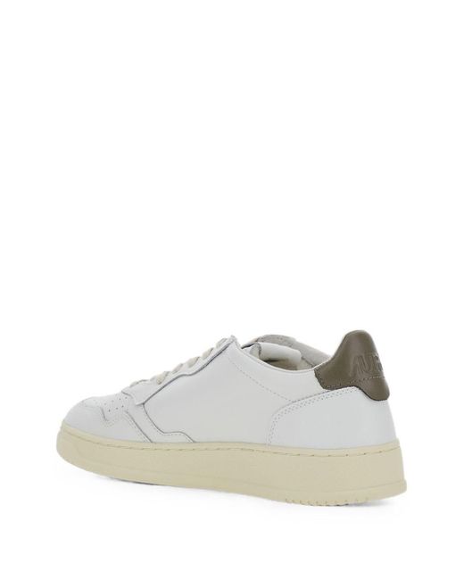 Autry White Medalist Low Leat/Leat for men