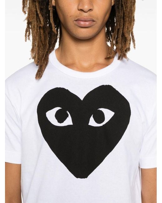 COMME DES GARÇONS PLAY Black Cotton T-Shirt for men