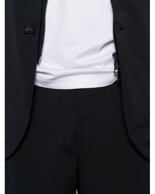 Emporio Armani Blue Nylon Trousers for men