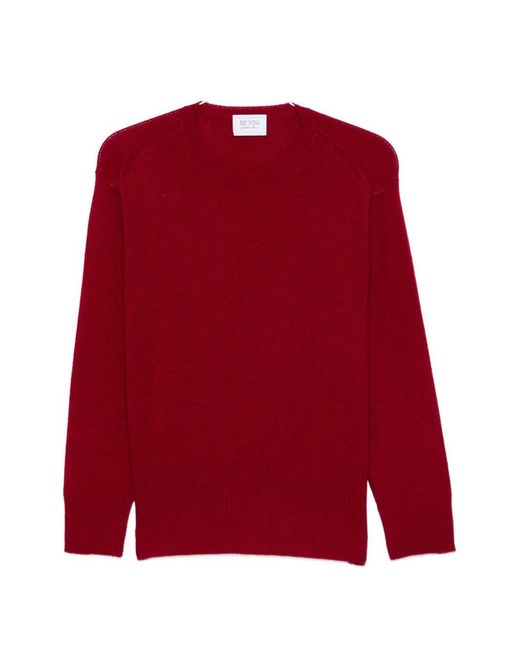 Be You Red Cashmere Crewneck Sweater