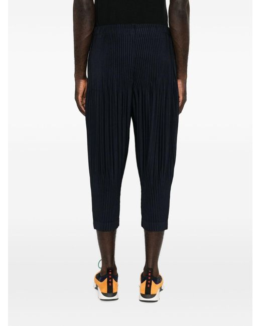 Homme Plissé Issey Miyake Blue Pleated Trousers for men