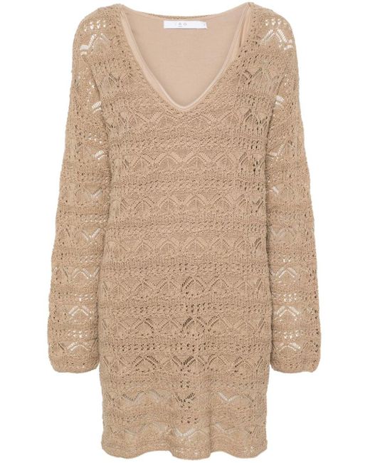 IRO Natural Crochet Cotton Short Dress