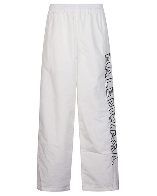 Pantalone Con Logo di Balenciaga in White da Uomo
