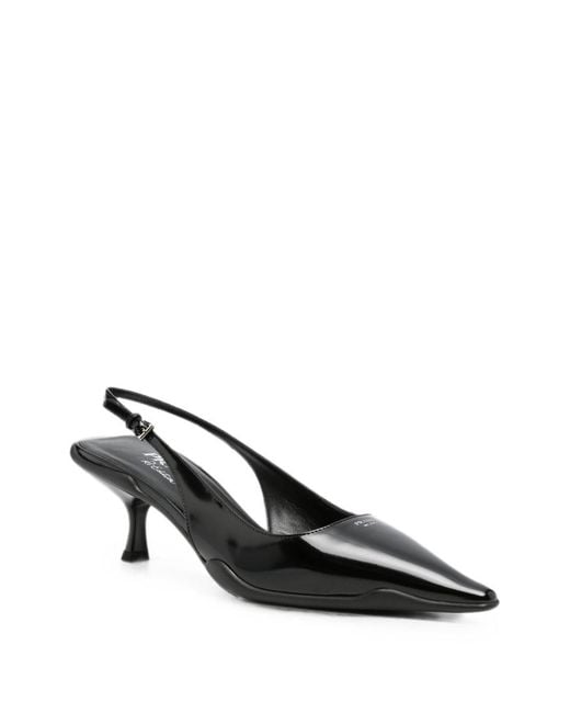 Prada Black Leather Slingback Pumps