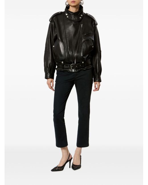 Isabel Marant Black Farza Leather Jacket