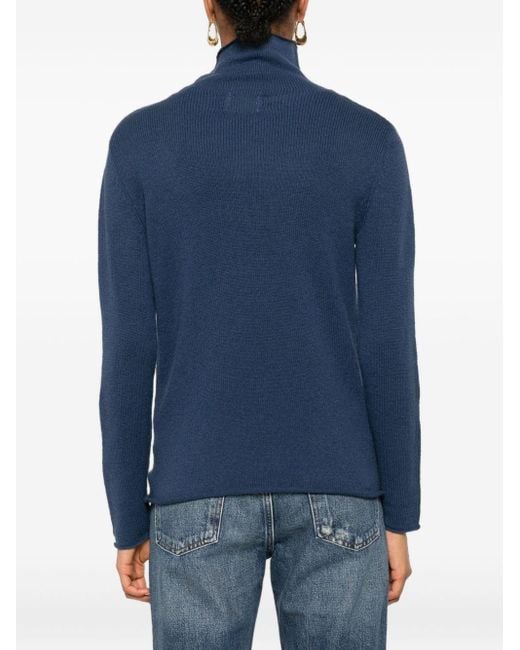 Be You Blue Cashmere Turtle-Neck Sweater