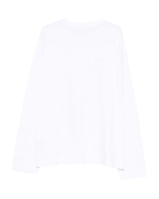 Dries Van Noten White Hegland Long-Sleeved T-Shirt for men