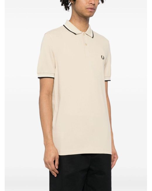 Fred Perry Natural Logo Cotton Polo Shirt for men