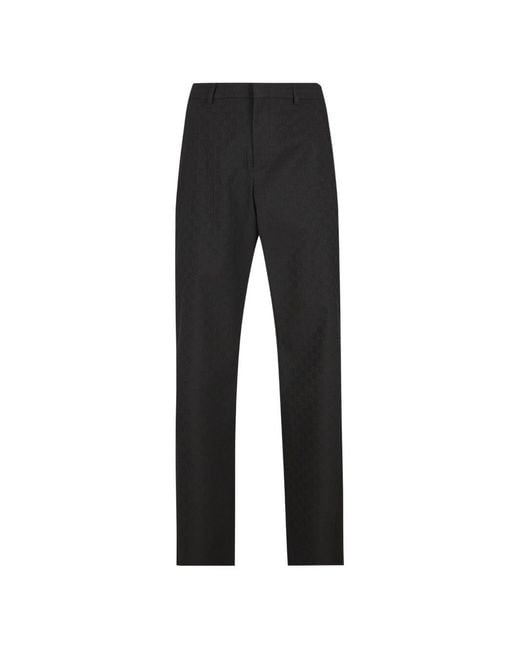 Gucci Black Tailored Flat Front Pants for men
