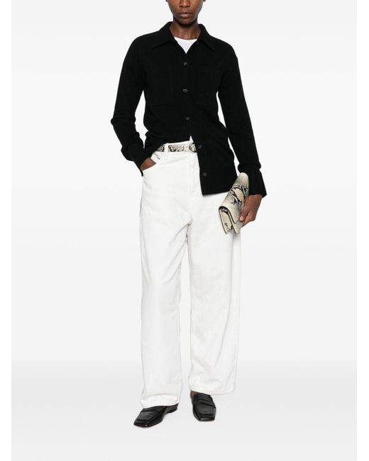 Totême Black Cashmere Shirt
