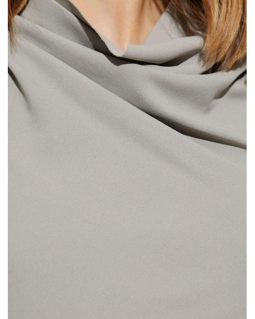Rick Owens Gray Cylinder Turtle-neck Sweater
