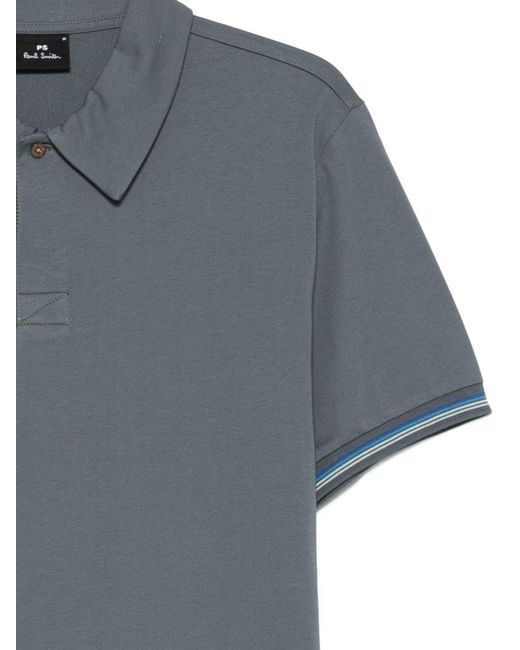 Paul Smith Gray Cotton Polo Shirt for men