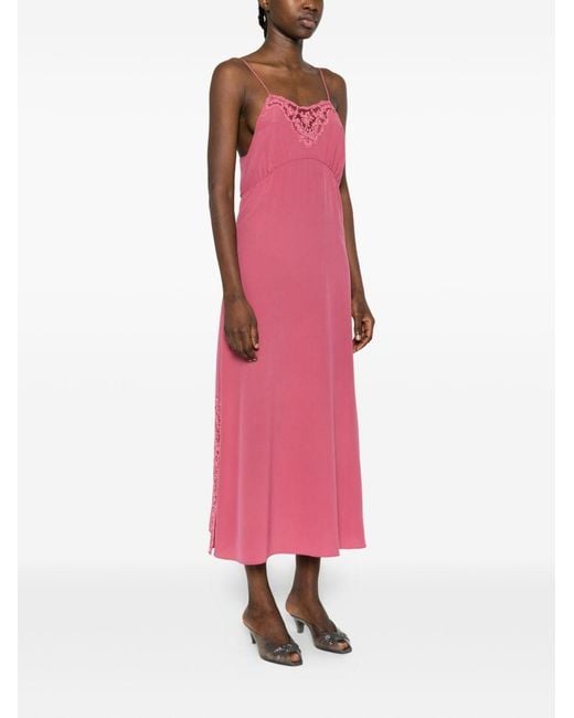 Chloé Pink Silk Long Dress