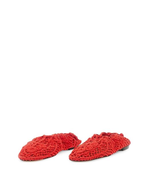 Odissi Red Iris Ballet Flats