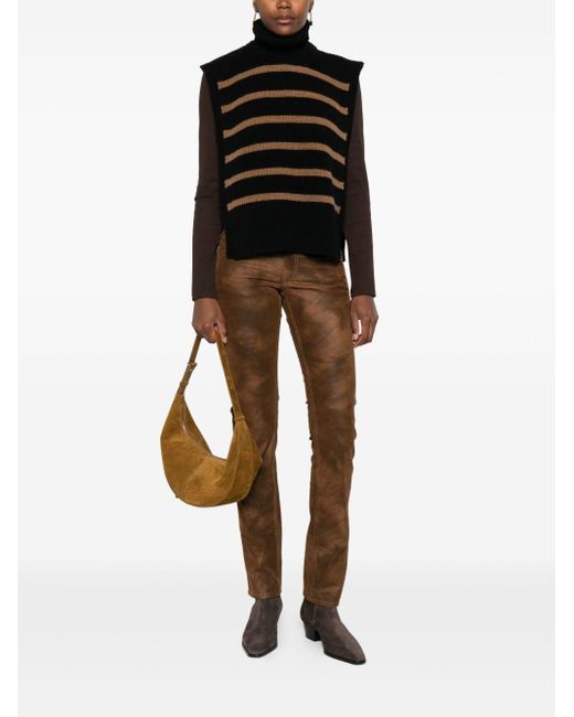 DAVANTINO Black Wool Turtle-Neck Sweater