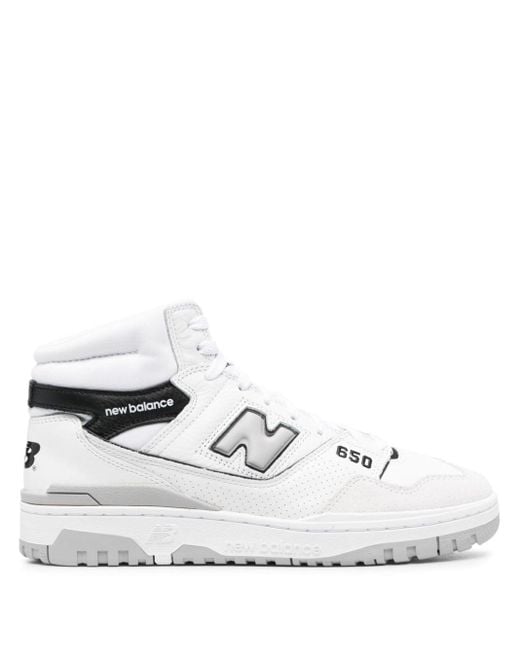 New Balance White 650 High-top Sneakers for men