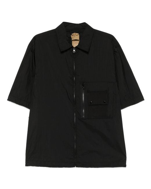C P Company Black Shirt With Zip for men