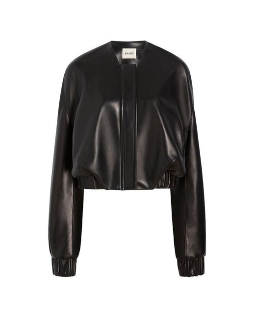 Khaite Black Cordan Leather Jacket