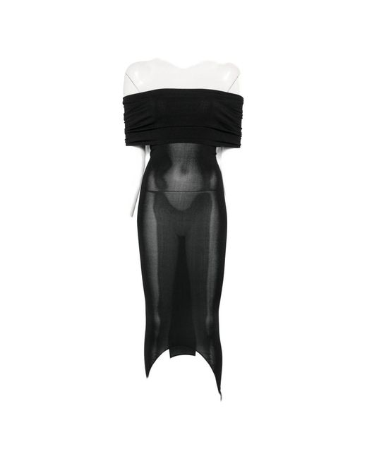 Alaïa Black Knitted Midi Dress