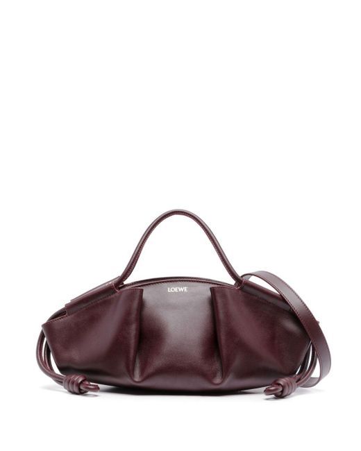 Loewe Purple Paseo Small Leather Handbag