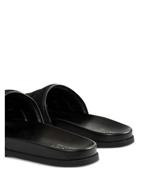 Gucci Black Gg Slides for men