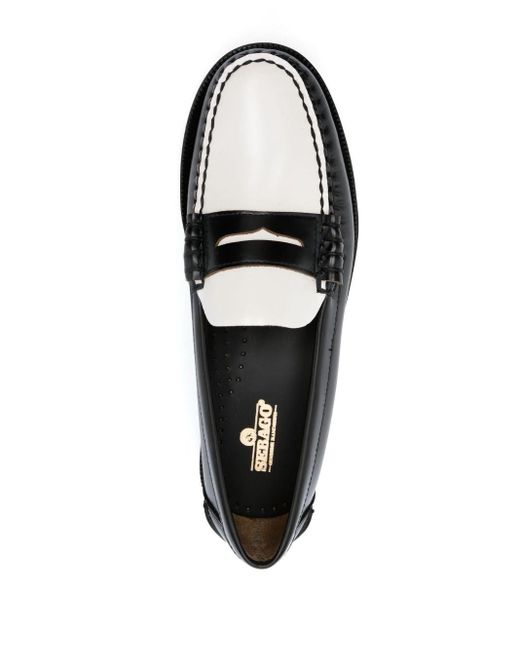 Sebago Black Two-tone Leather Oxford Shoes
