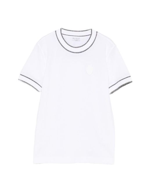 Brunello Cucinelli White Cotton T-Shirt