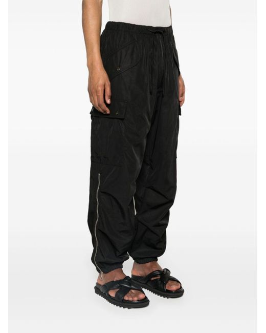 Dries Van Noten Black Pants With Logo for men