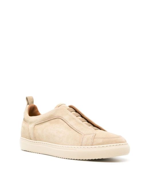 Doucal's Natural Elasticated-straps Suede Sneakers for men
