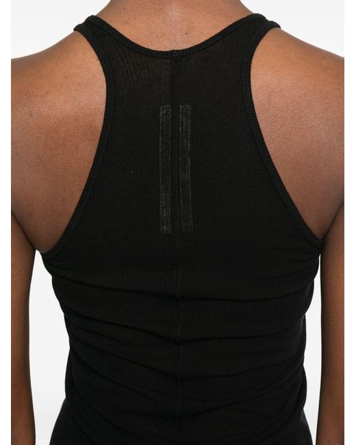 Rick Owens Black Asymmetric Tank Top