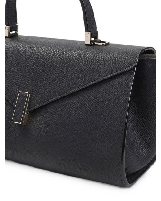 Valextra Black Iside Editor Leather Tote Bag