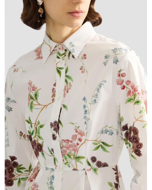Erdem White Floral Print Mini Dress