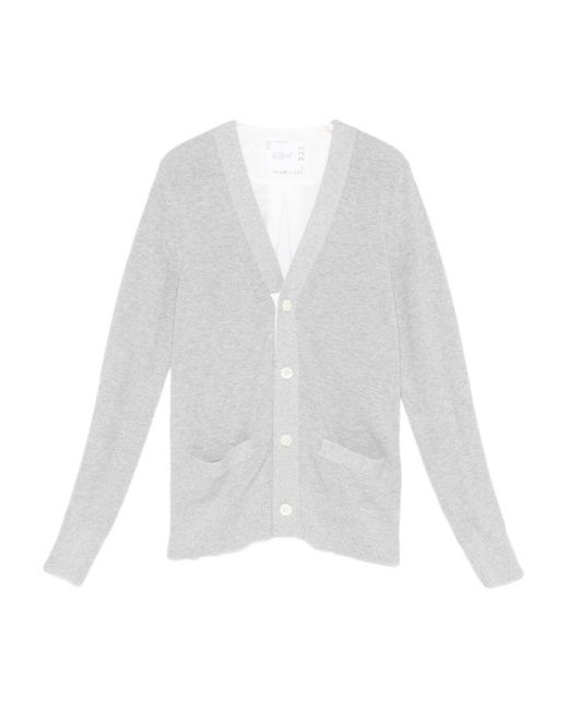 Sacai White Cotton Cardigan