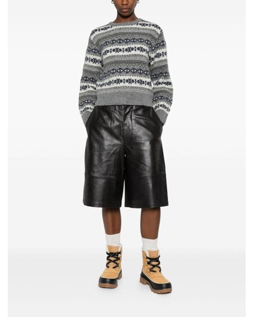 DUNST Gray Wool Blend Crewneck Jumper