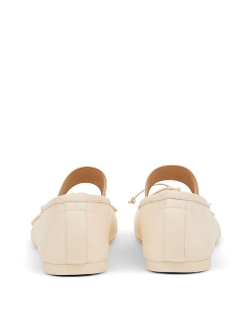 MM6 by Maison Margiela Natural Leather Ballet Flats