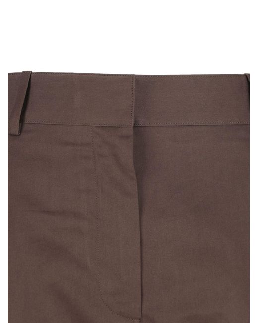 Loewe Brown Cotton And Silk Blend Trousers