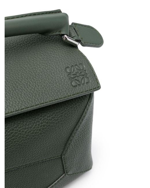 Loewe Green Puzzle Edge Leather Handbag for men