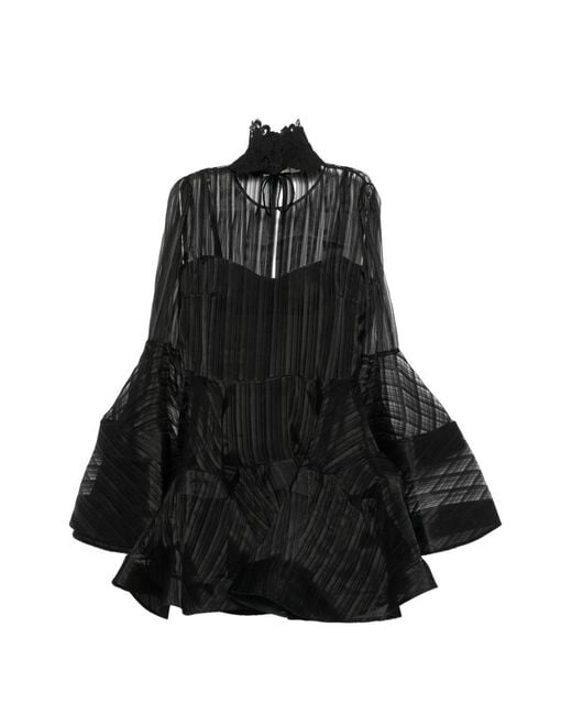 Zimmermann Black Valiant Silk Mini Dress