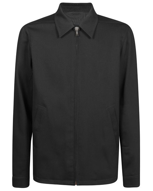 Rick Owens Black Wool Jacket With Zip for men