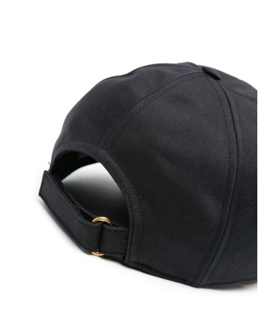 Gucci Black Embossed-logo Cotton Cap