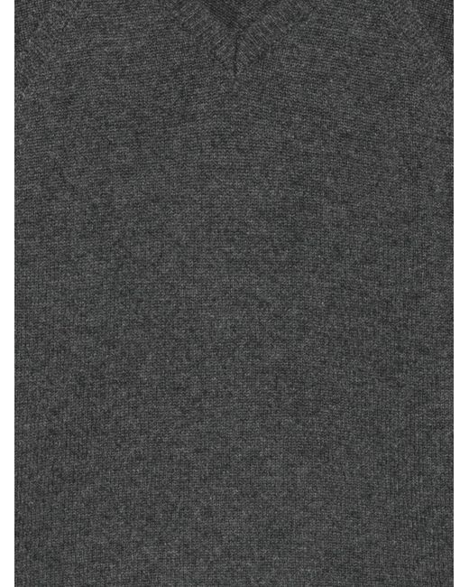 Alysi Gray Cashmere V-Necked Sweater