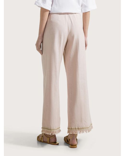 Seventy White Stretch Linen Trousers