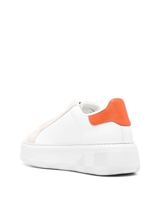 Woolrich White Logo-print Leather Sneakers