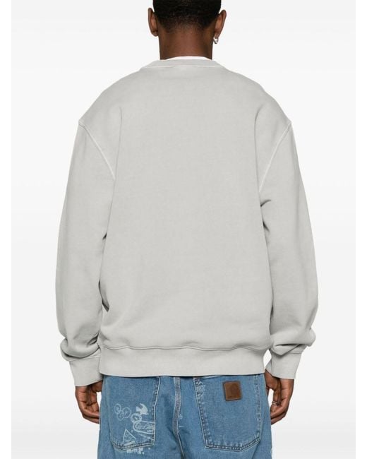 Carhartt White Duster Script Cotton Sweatshirt for men