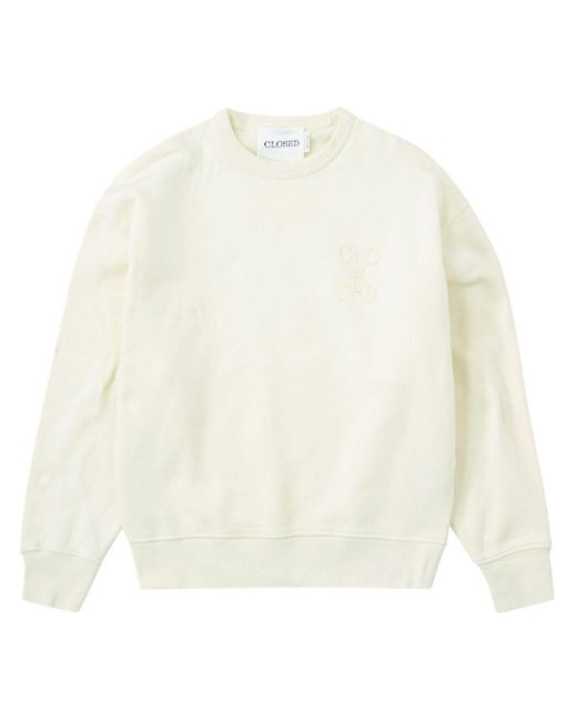 Closed White Logo Organic Cotton Sweatshirt