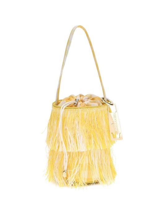 La Milanesa Metallic Anemone Bucket Bag