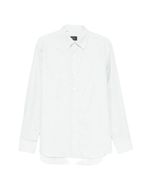 Brioni White Cotton Shirt for men