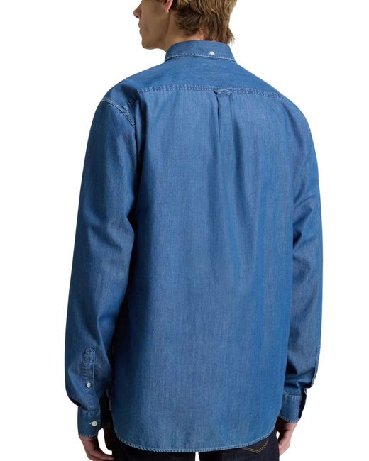 Woolrich Blue Denim Shirt for men