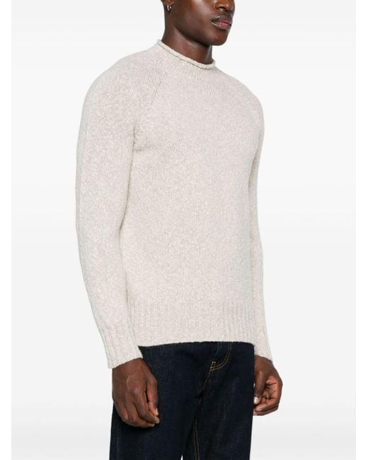 Drumohr White Melange Sweater for men