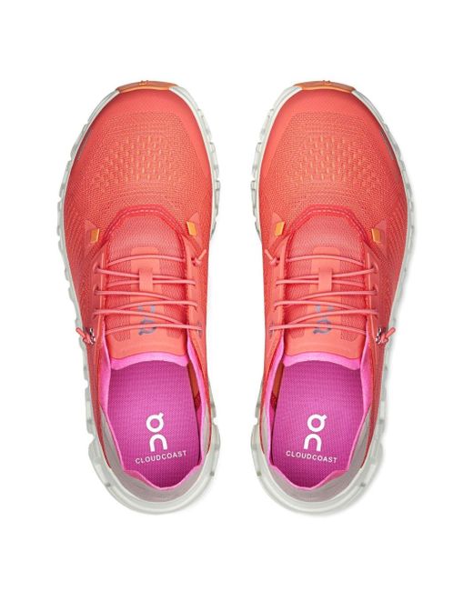 Sneaker Cloud 6 Coast di On Shoes in Red